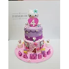 2 tier Birthday cake hellokitty  1